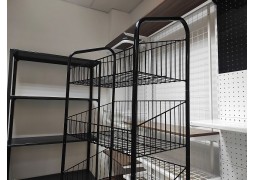 Стелаж накладний-ярусний на 6 корзин 1850х600мм. (чорний)